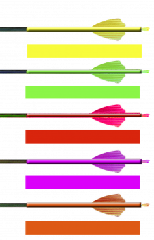 Arrowwraps in fluorezens Tagesleuchtfarben Blanko